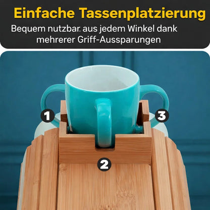 Bambus Armlehnen Tablett — Umweltfreundlicher Becher- und Snackhalter für das Sofa