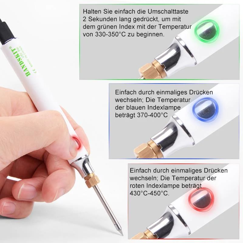 USB-Elektrischer Lötkolben – Tragbares Set mit Temperaturregelung Mivoza Deutschland