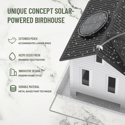 Solar-Vogelhaus mit LED – Leuchtende Gartenlaterne & Futterstation in einem! Mivoza Deutschland