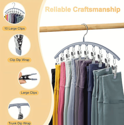 2er-Set Leggings-Organizer Kleiderbügel – mit 20 Clips für platzsparende Aufbewahrung! Mivoza Deutschland