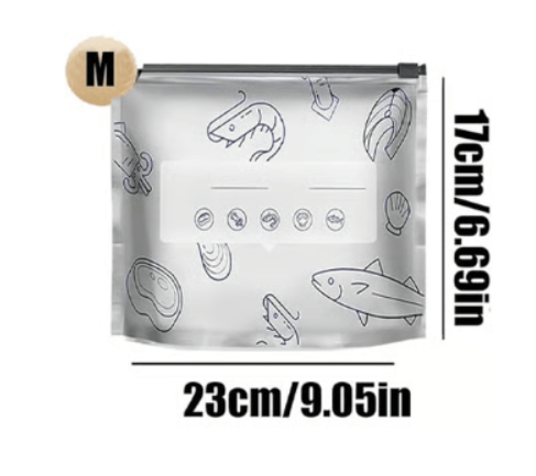 Wiederverwendbare Aufbewahrungsbeutel aus Aluminiumfolie mit Luftdichtem Verschluss - 20 Stück