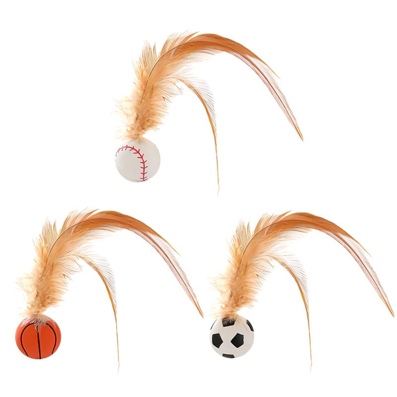 FeatherBounce Katzenspielzeug - 3er-Set