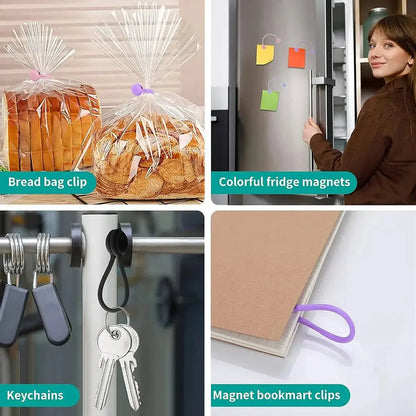 10 Stück Magnetische Silikon Kabel- und Schlüsselordnerbänder Mivoza Deutschland