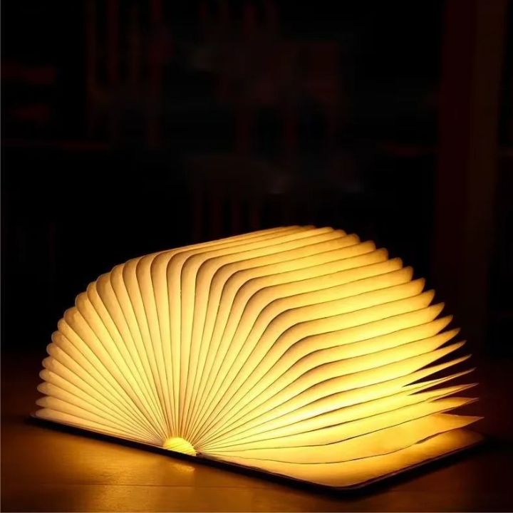 Faltbare kabellose LED-Holzlampe – 3 Lichtfarben, modern und stilvoll Mivoza Deutschland