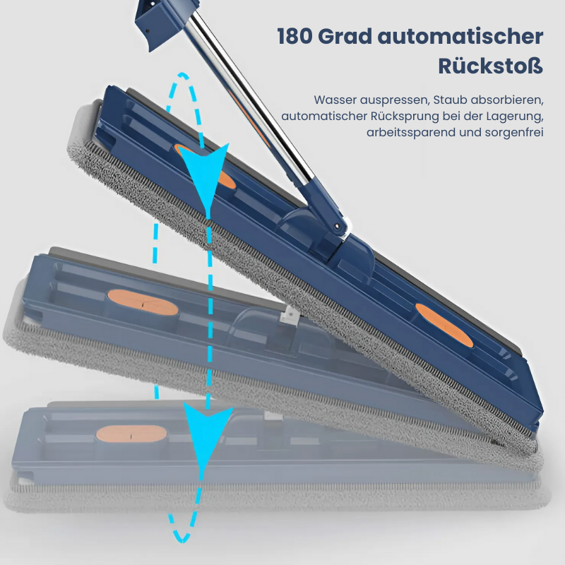 360° drehbarer Flachmopp mit Selbstabsaugfunktion