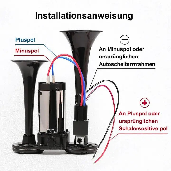 12V Drucklufthupe mit Kompressor – Laut & wetterfest Mivoza Deutschland