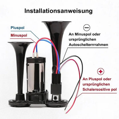 12V Drucklufthupe mit Kompressor – Laut & wetterfest Mivoza Deutschland