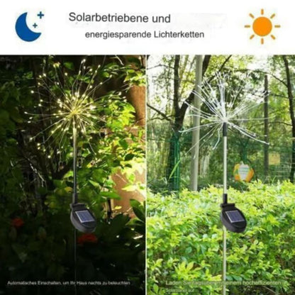 Wasserdichte Solar-Garten-Feuerwerkslampe - 90 LEDs