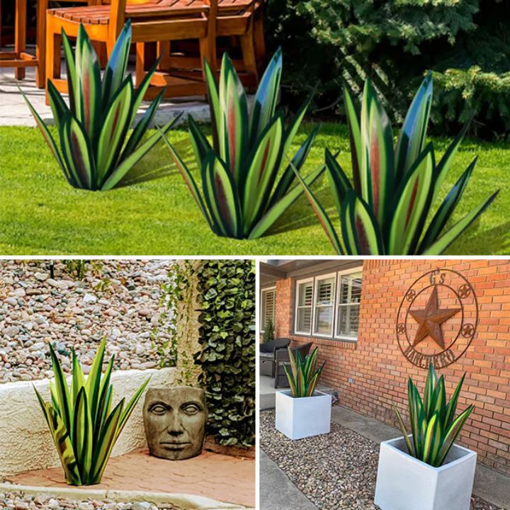 Anti-Rost Metall Agave Pflanze – Lebendige Garten Dekoration