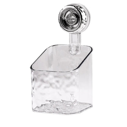Elegantes Regal mit Gletschermuster und Saugmontage, Transparent Mivoza Deutschland