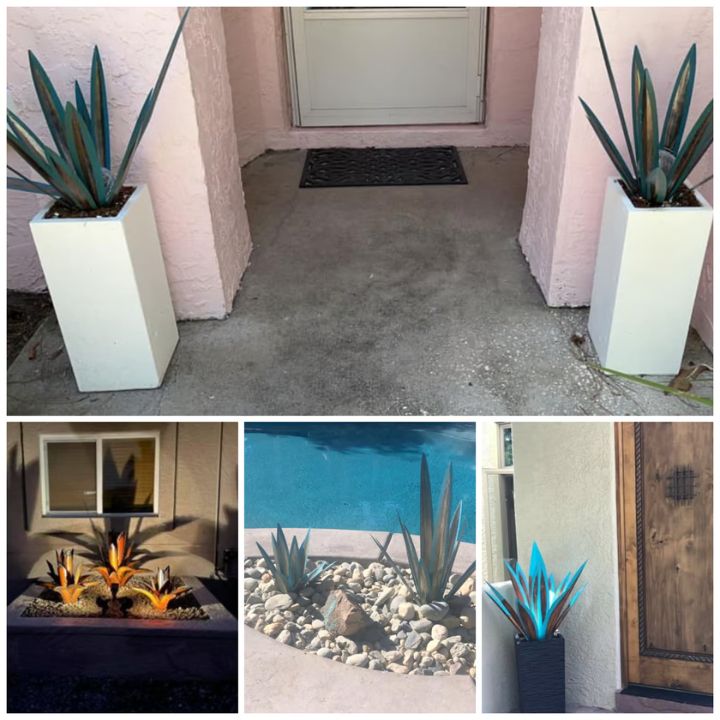 Anti-Rost Metall Agave Pflanze – Lebendige Garten Dekoration