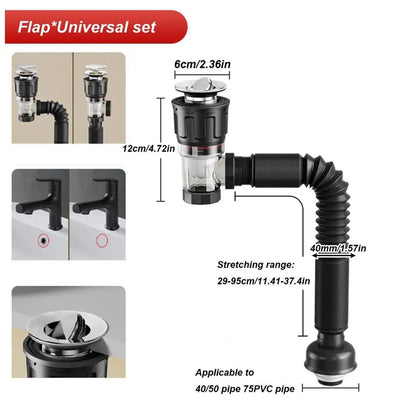 Telescoping Multi-Zweck-Abfluss-Schlauchset – Geruchsverhinderung & Einfache Installation