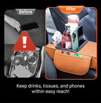 Auto-Armlehnenauflage aus Kunstleder mit Getränkehaltern & Ablage