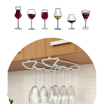 Weinregal zur Unterbau-Montage — Platzsparender Glashalter mit einfacher Installation Mivoza Deutschland