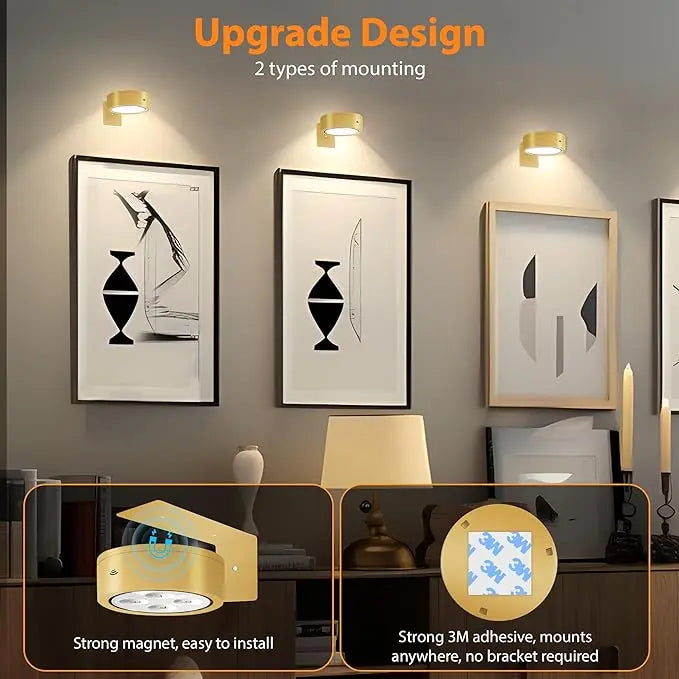 1+1 GRATIS | Magnetische LED-Bilderleuchte – Kabellos, Dimmbar & Wiederaufladbar Mivoza Deutschland