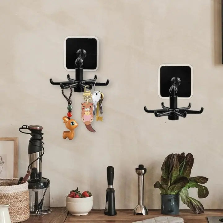 1+1 Gratis | 360° Drehbarer Klapphaken – Platzsparend & selbstklebend Mivoza Deutschland