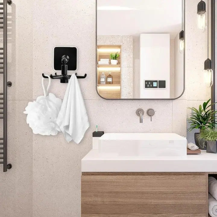1+1 Gratis | 360° Drehbarer Klapphaken – Platzsparend & selbstklebend Mivoza Deutschland