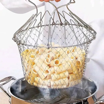 1+1 Gratis | Ausziehbarer Edelstahl-Siebkorb für Frittieren & Abtropfen Mivoza Deutschland