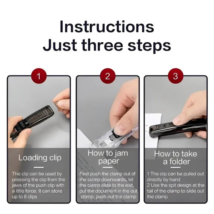 1+1 Gratis | PushClamp™ Die Heftklammern gehen nie aus! Mivoza Deutschland