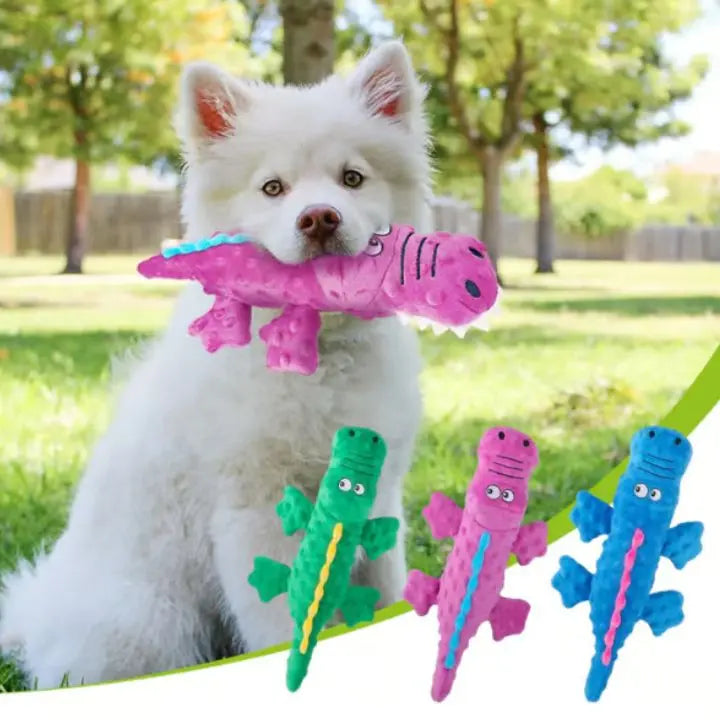 1+1 Gratis | Robustes Plüsch-Krokodilspielzeug für Hunde Mivoza Deutschland