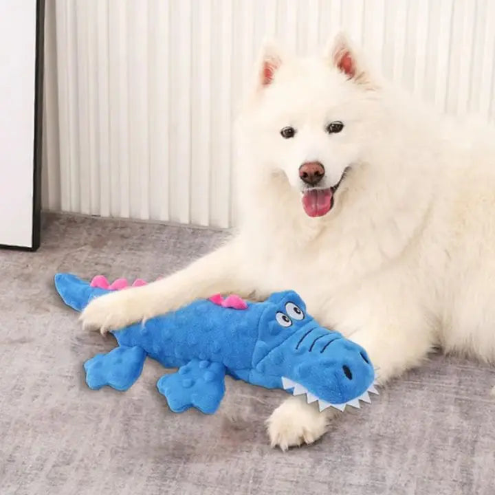 1+1 Gratis | Robustes Plüsch-Krokodilspielzeug für Hunde Mivoza Deutschland
