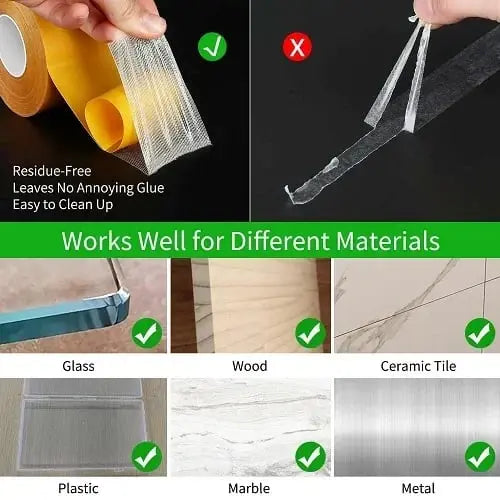 1+1 Gratis | Super Sticky Doppelseitiges Klebeband für alle Oberflächen Mivoza Deutschland