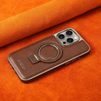Leder iPhone-Hülle mit magnetischem Ständer – Premium-Schutz