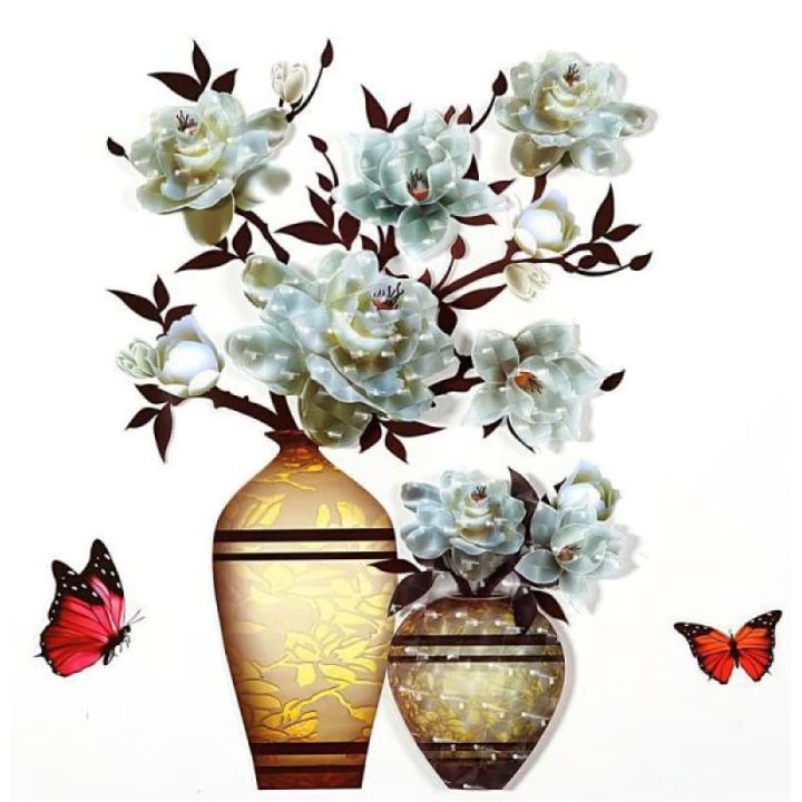 1+1 Gratis | 3D-Vasen-Wandsticker – Abnehmbare Blumendeko Mivoza Deutschland