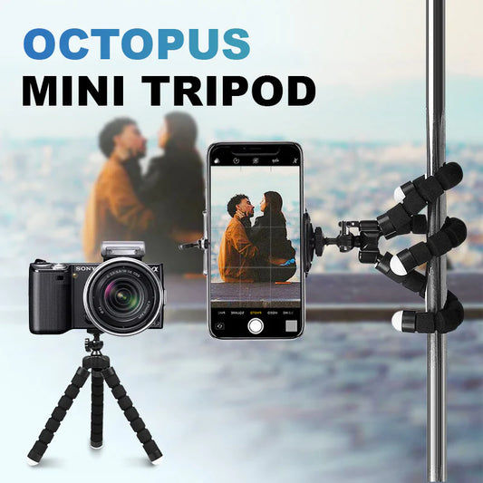 Flexibles Octopus Mini-Stativ für Kameras und Smartphones