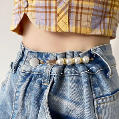 4 Stück | Elegante Sicherheitsnadel-Brosche mit Perlen und Strass Mivoza Deutschland
