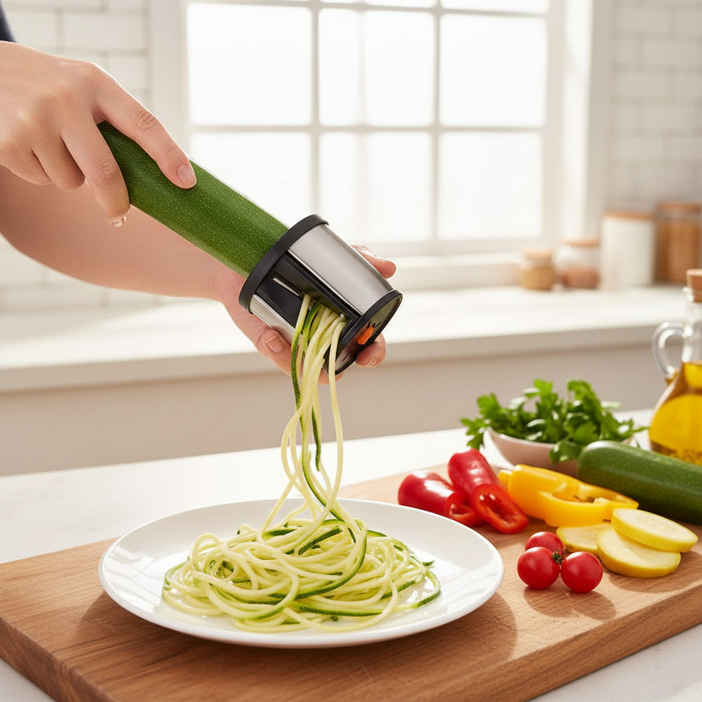 Gemüse-Spiralschneider Edelstahl – Gleichmäßige Nudeln Jedes Mal