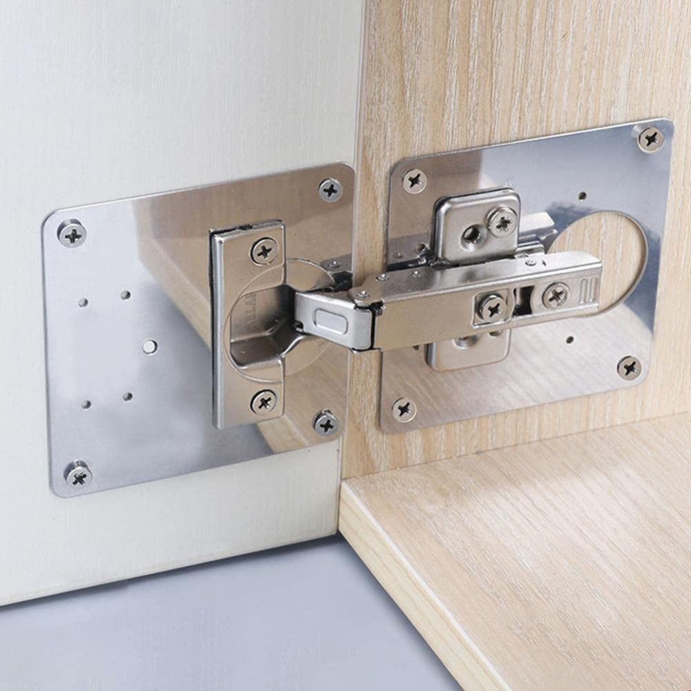 2+2 GRATIS | Scharnier-Reparaturplatten-Set [INKLUSIVE Schrauben] Mivoza Deutschland