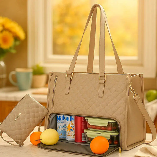 2-in-1 Isolier-Tasche mit Laptopfach – Stilvoll & Praktisch für Arbeit und Alltag Mivoza Deutschland