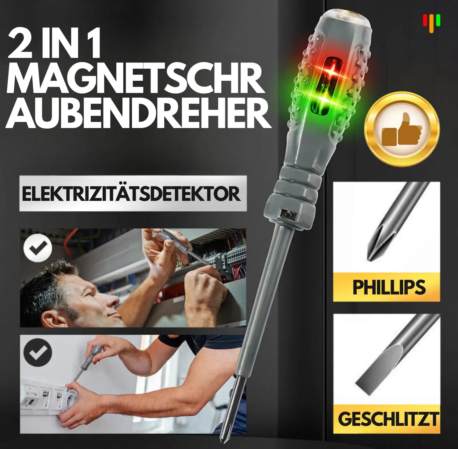 2-in-1 Spannungsprüfer Schraubendreher (2 Stück/Set) Mivoza Deutschland