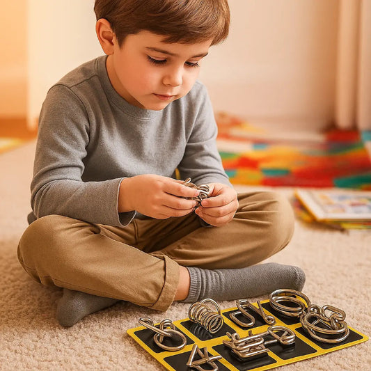 Interlock Metallpuzzle-Set — Perfekt für Weihnachten & Spielabende 8er Set