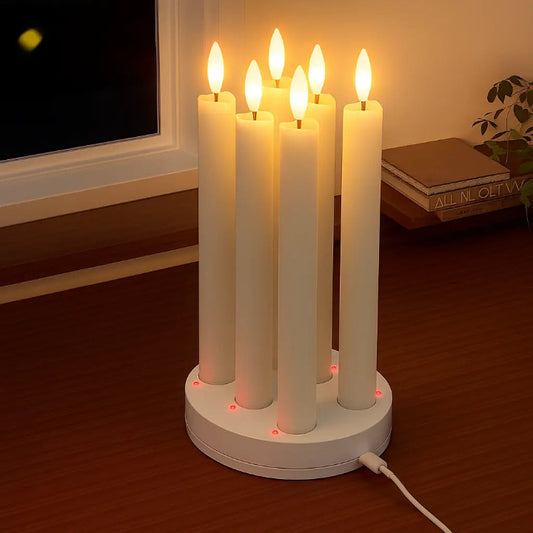 Wiederaufladbare LED-Wachskerzen 6er Set — Nachhaltig & sicher ohne Brandgefahr Mivoza Deutschland