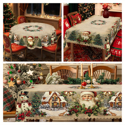 Weihnachts-Tischdecke — Strapazierfähig, pflegeleicht & farbecht