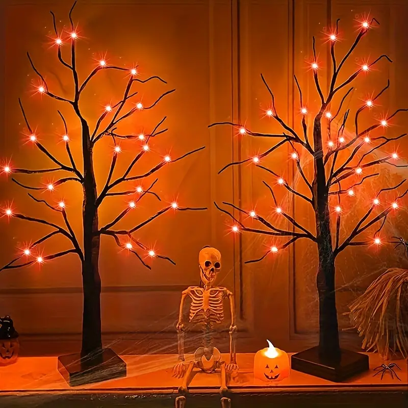 24 LED-Halloween-Birkenbaumlampe