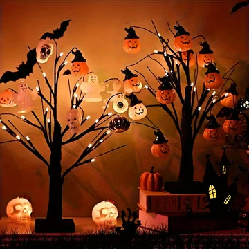 24 LED-Halloween-Birkenbaumlampe