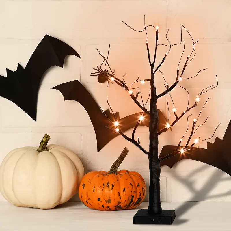 24 LED-Halloween-Birkenbaumlampe