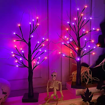 24 LED-Halloween-Birkenbaumlampe