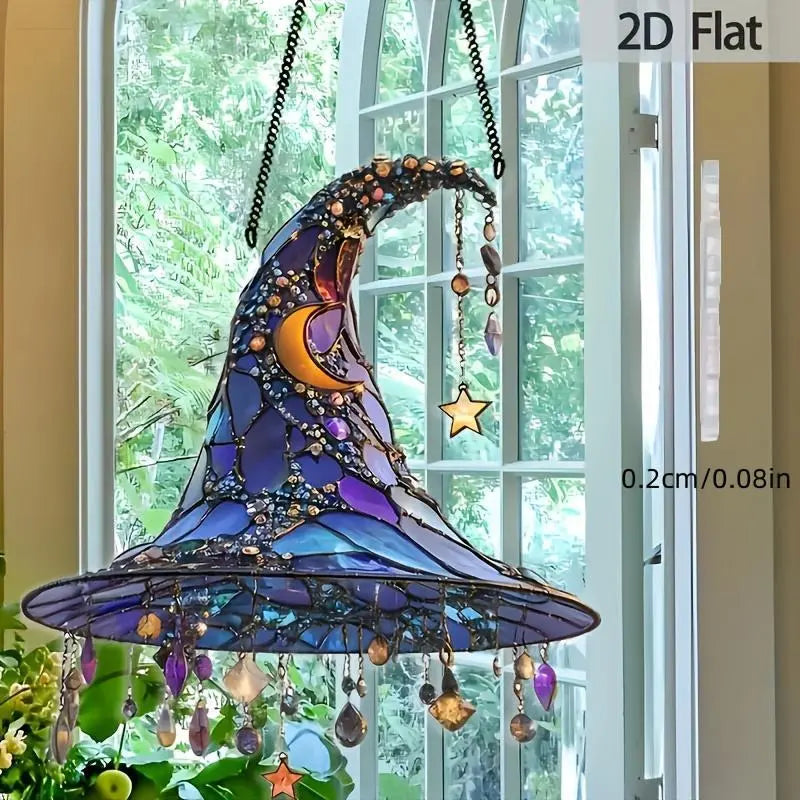 2D-Hexenhut-Hängeornament – Verspielte Magie & kosmische Eleganz Mivoza Deutschland