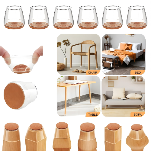 Möbelbein-Schoner mit Filzpads – Verhindert Bodenkratzer