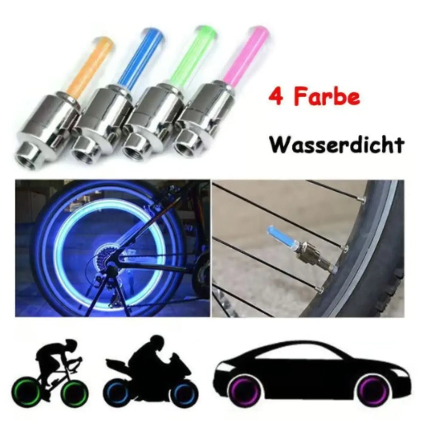 2+2 Gratis | Premium LED-Ventilkappen für Räder Mivoza Deutschland