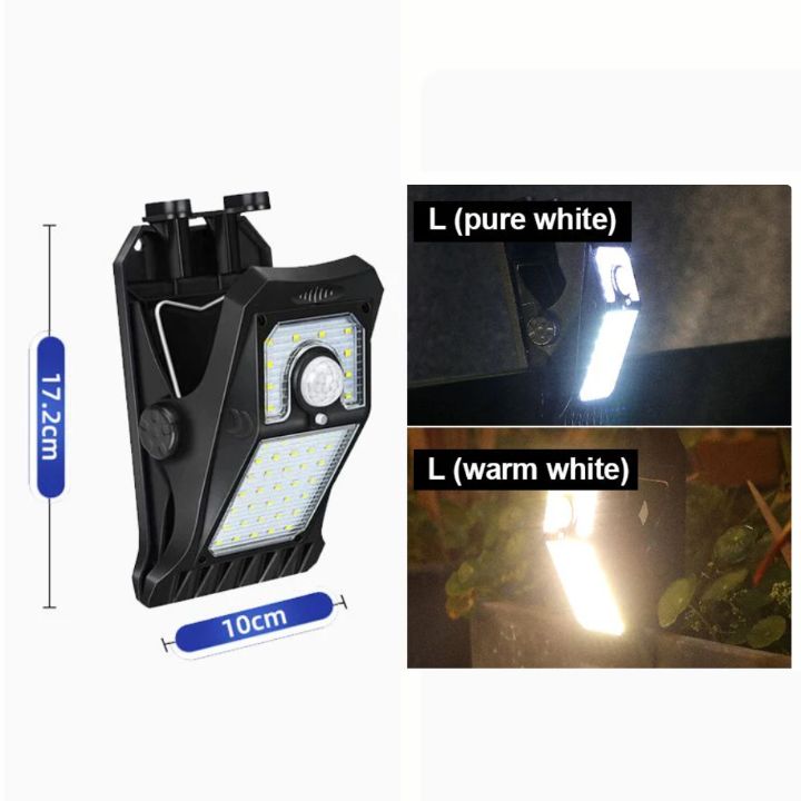 Groß Solar-LED-Außenlampe – Mit Clip & Bewegungsmelder Mivoza Deutschland