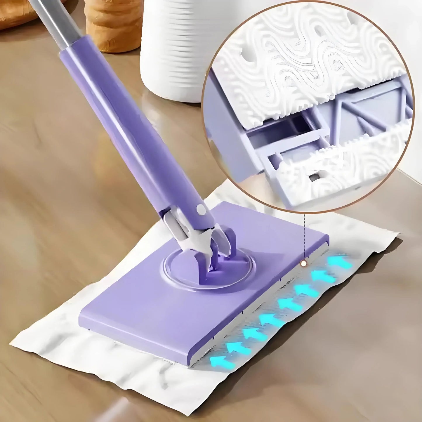 Kompakter Mini-Wischmopp mit hygienischer Tuchwechsel-Funktion Mivoza Deutschland