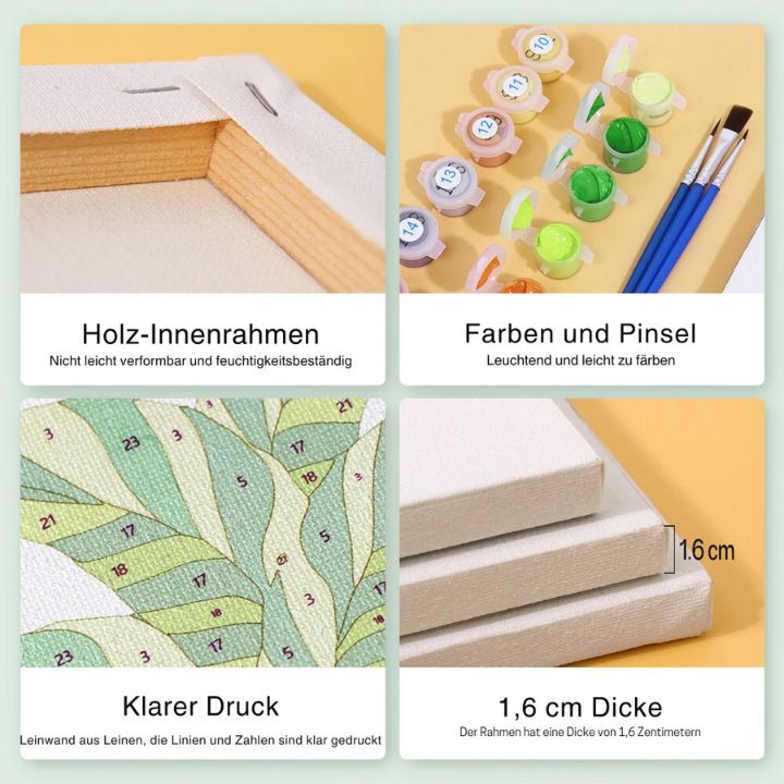 Malen nach Zahlen Mini-Set – 6 Motive für kreative Entspannung Mivoza Deutschland