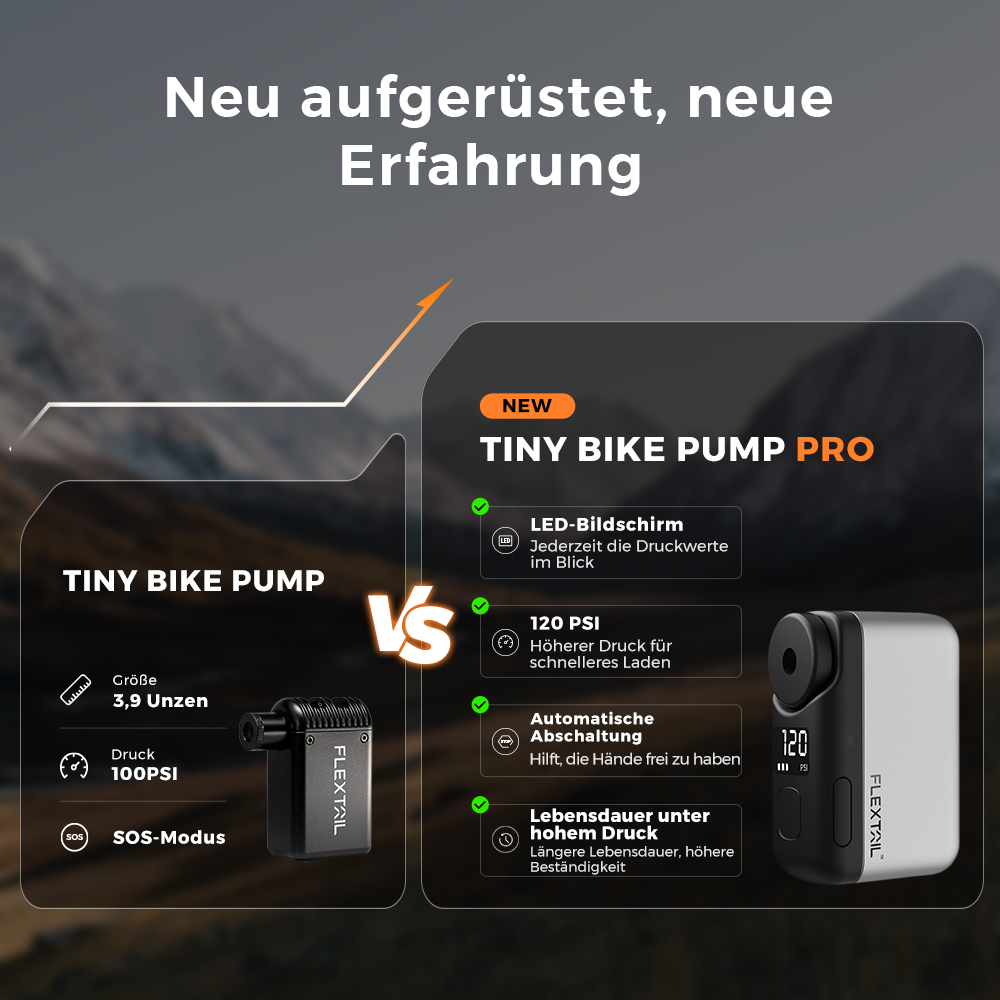 Winzige Fahrradpumpe