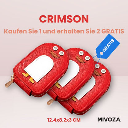 2+1 Gratis | PenguinPouch™ Brieftasche aus Leder mit 11 Kartenfächern