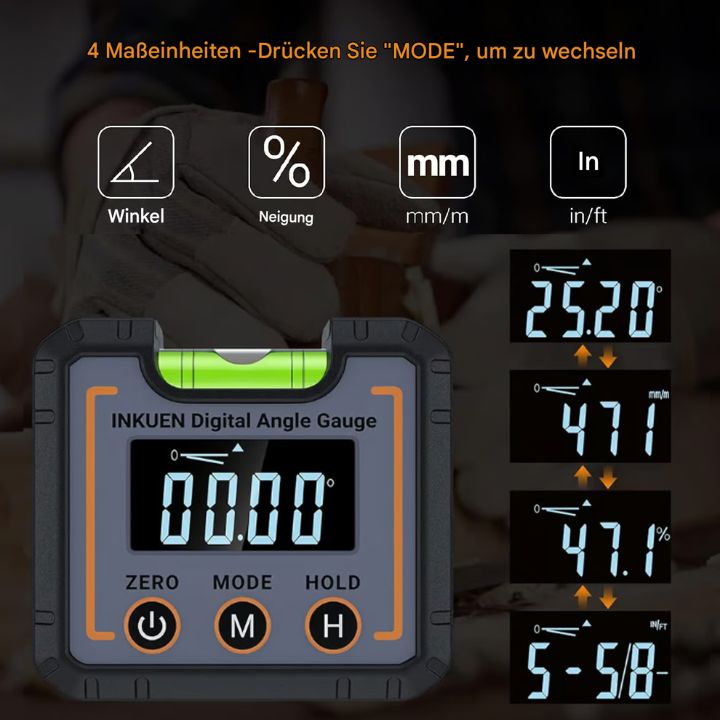 Digitaler Winkelmesser 0-360° – Präzise & mit Magnetfuß Mivoza Deutschland